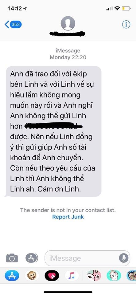 Á quân The Face tố NTK Việt Hùng quỵt tiền ảnh 3 A quan The Face to NTK Viet Hung quyt tien anh 3