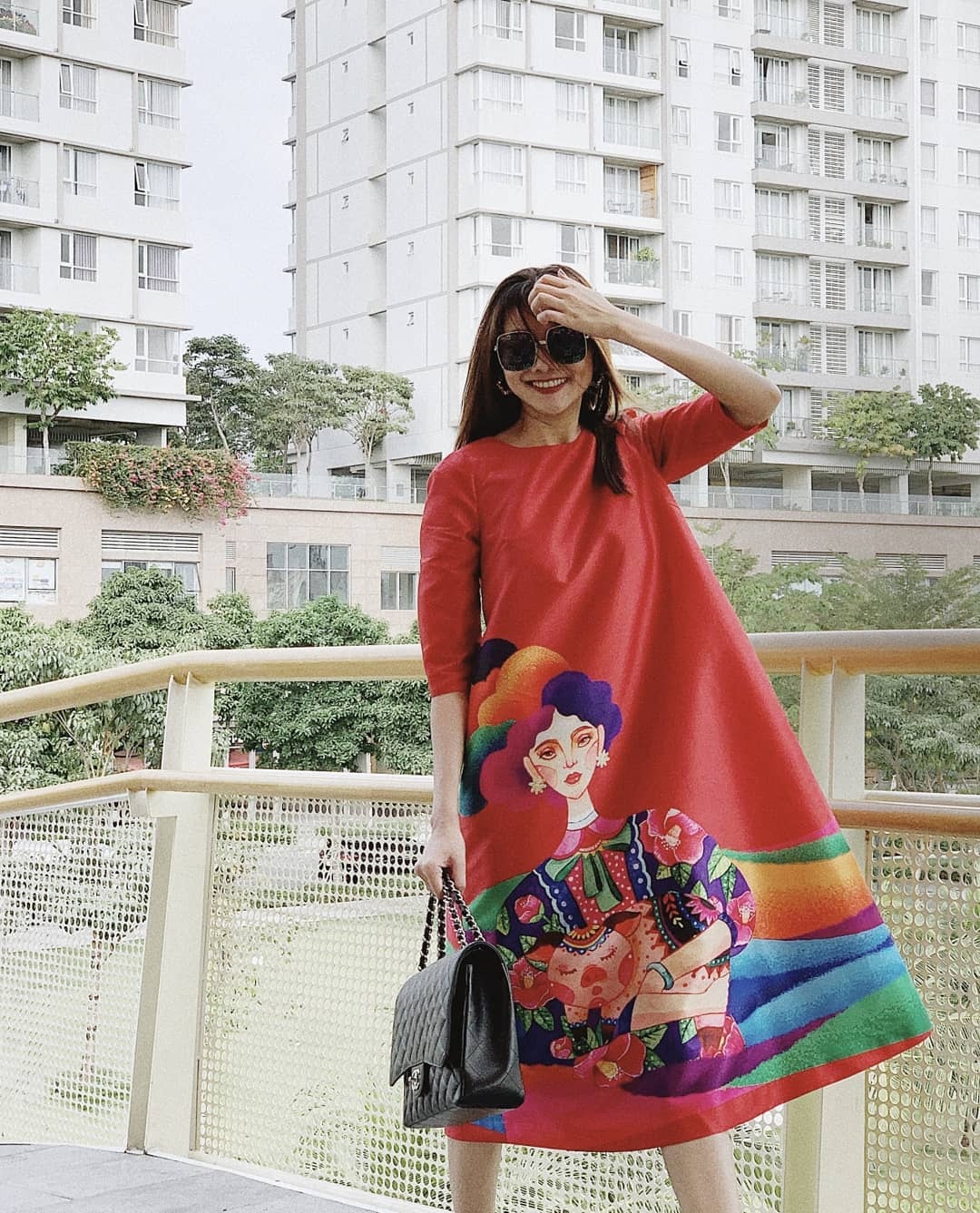 ao dai hoa tiet hoa anh 1