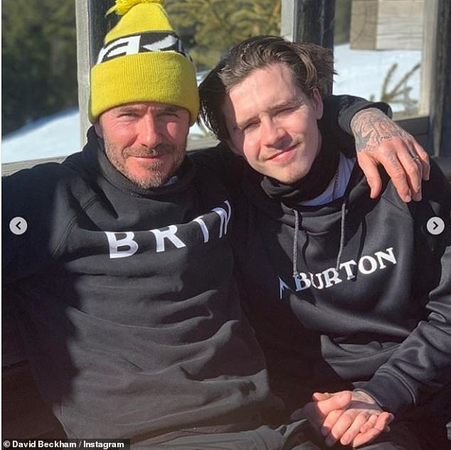 Gia dinh Beckham di truot tuyet anh 4