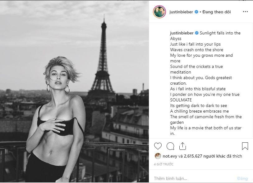 Justin Bieber viet tho anh 1