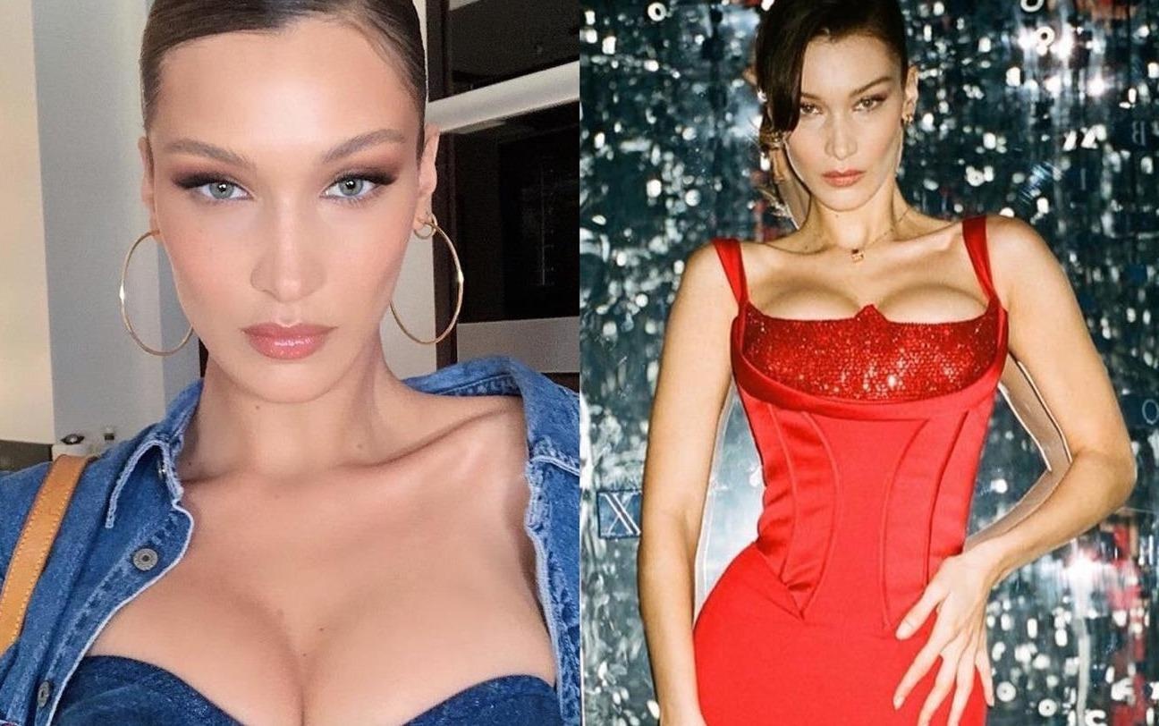 Bella Hadid khoe nguc gay ngop tho, bi nghi phau thuat tham my hinh anh