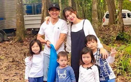 Vo chong Ly Hai va loat sao Viet dua con di choi ngay le hinh anh