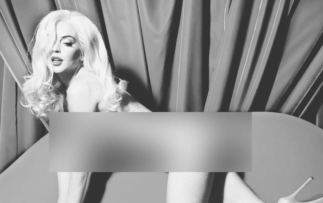 Lindsay Lohan bi chi trich vi nude giong Marilyn Monroe hinh anh