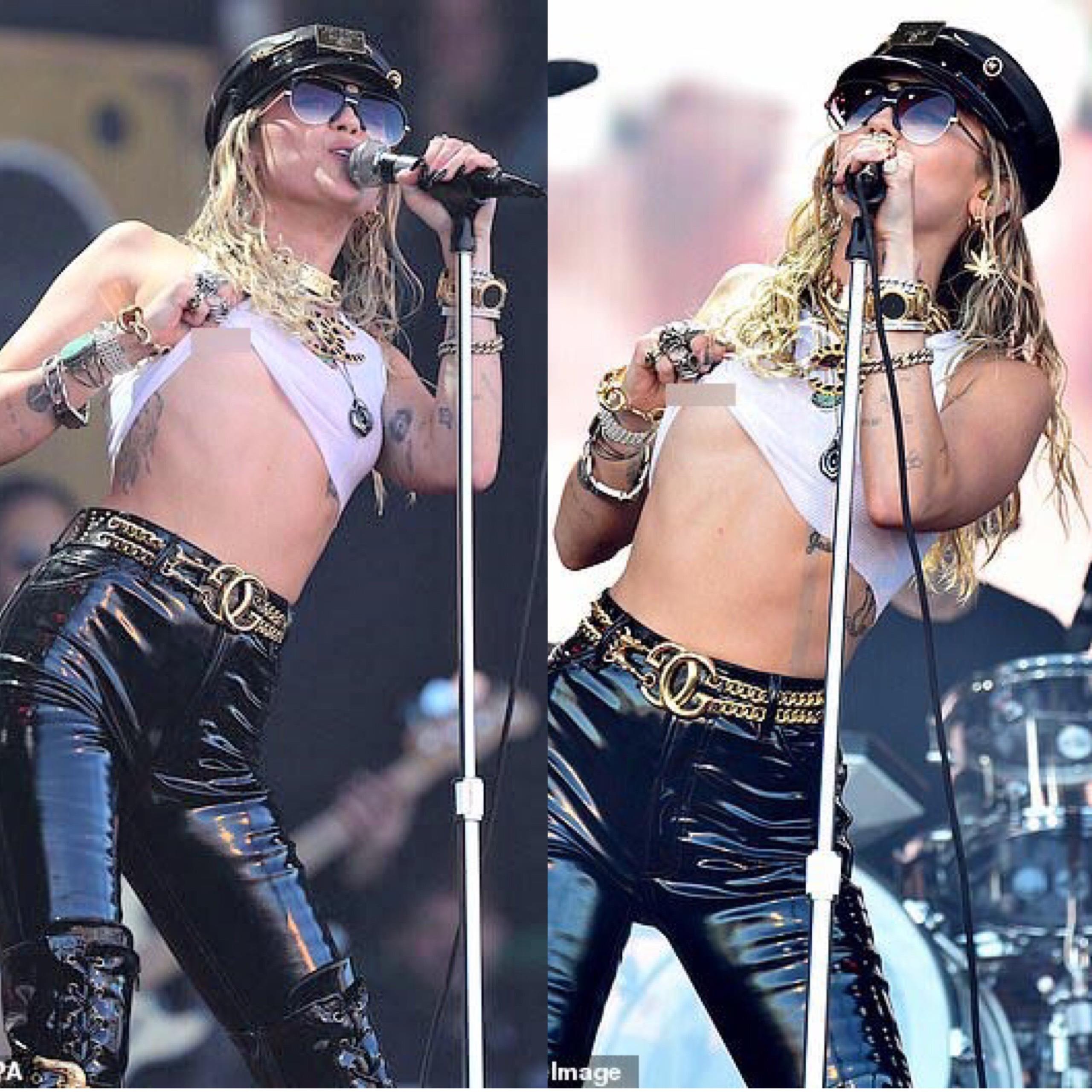 Miley Cyrus khoe ngực ảnh 2 Miley Cyrus khoe nguc anh 2