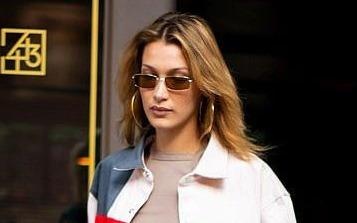 Bella Hadid dien quan bo sat lo vung nhay cam hinh anh