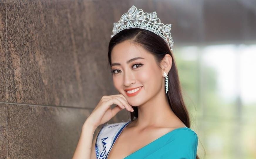 Nhan sac ruc ro cua Hoa hau Luong Thuy Linh va hai a hau hinh anh