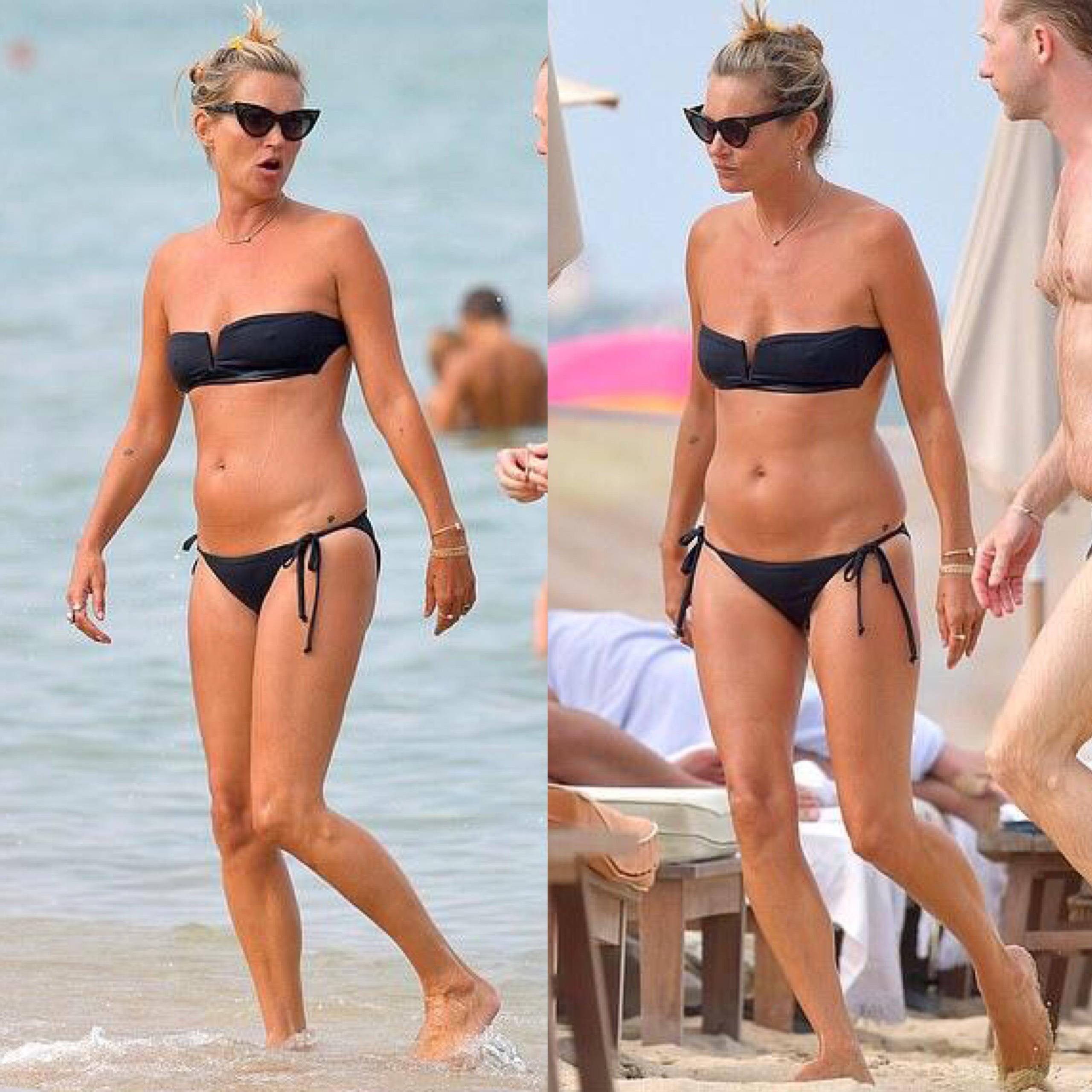 Kate Moss khoe dang voi bikini anh 1