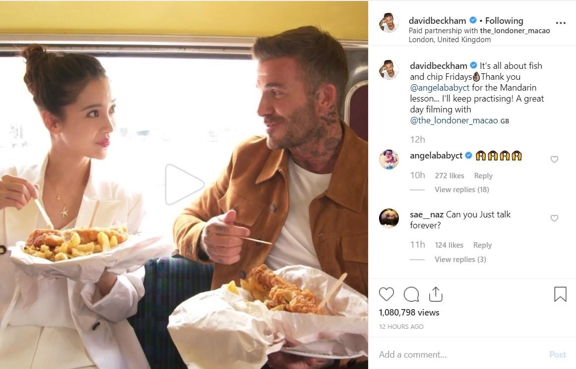 David Beckham va Angelababy anh 1