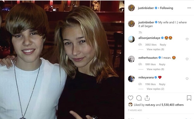 le cuoi Justin Bieber va Hailey Baldwin anh 2