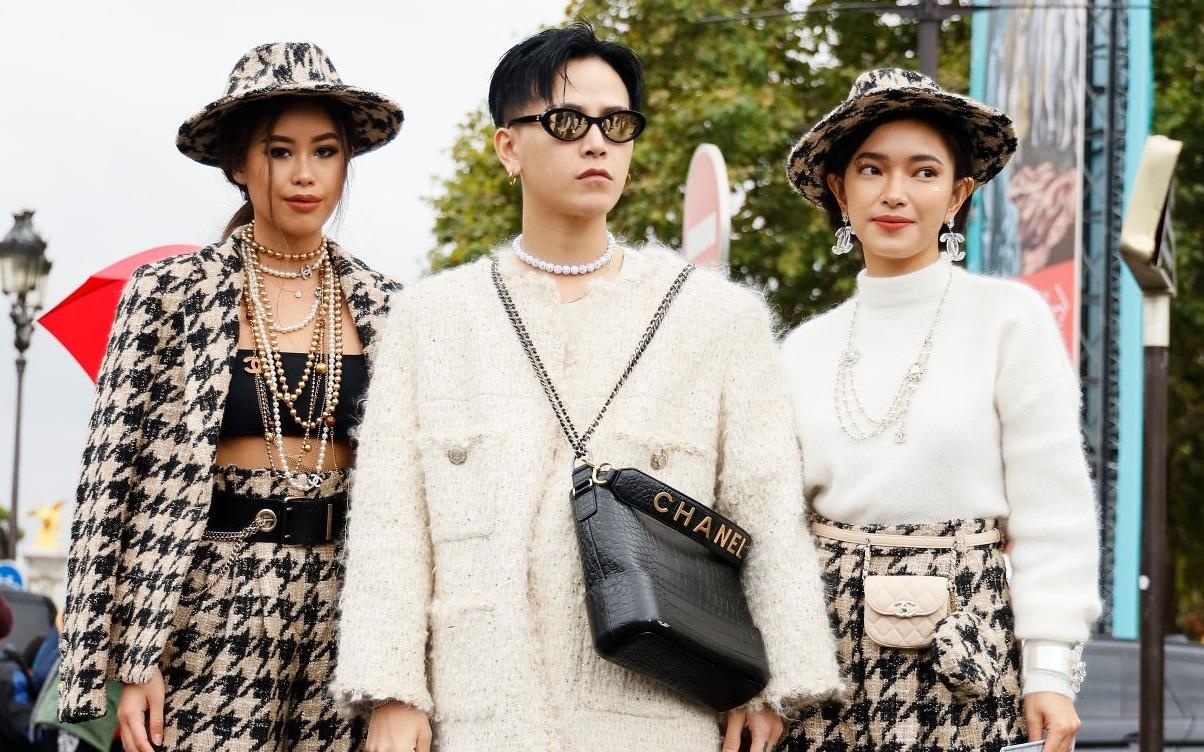 Chau Bui va ban trai Decao phu hang hieu du show thoi trang quoc te hinh anh