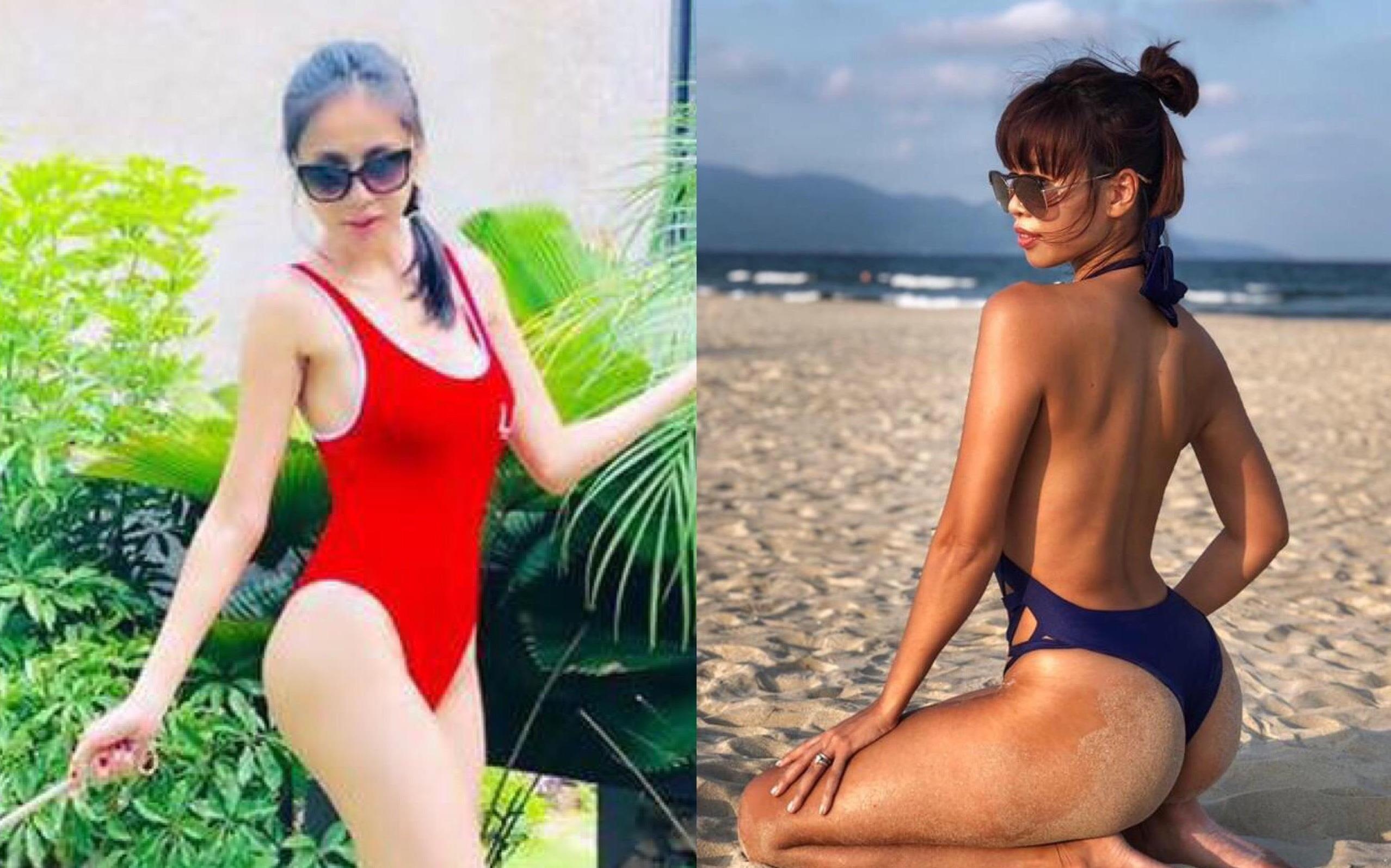 Thuy Tien, Ho Ngoc Ha va nhung ba me mot con khoe dang voi ao tam hinh anh