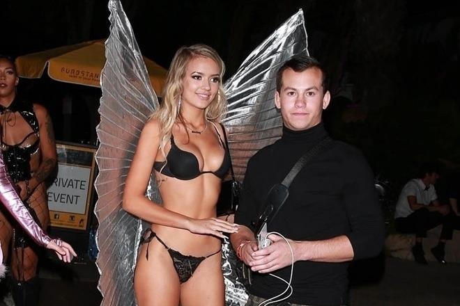 Dan sao nu mac noi y den buoi tiec Halloween som cua Paris Hilton hinh anh