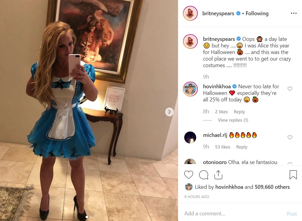 Britney Spears hóa trang Halloween  ảnh 1 Britney Spears hoa trang Halloween anh 1