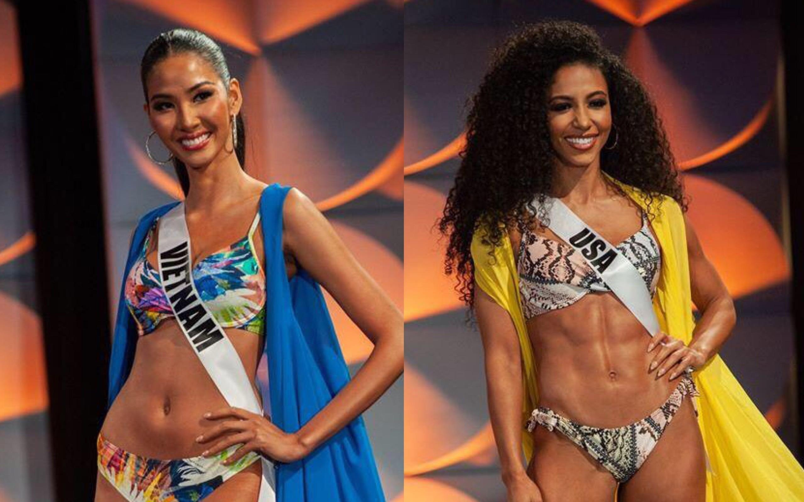 Thi sinh Hoa hau Hoan vu 2019 khoe hinh the voi ao tam hinh anh