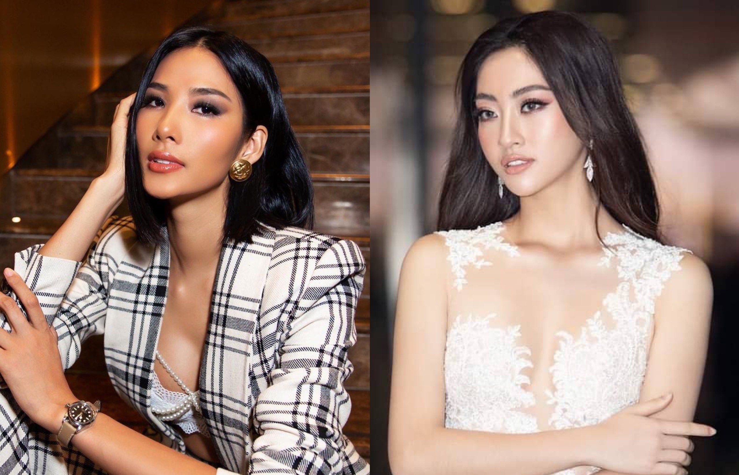 Hoang Thuy, Luong Thuy Linh truot top 25 hoa hau dep nhat 2019 hinh anh