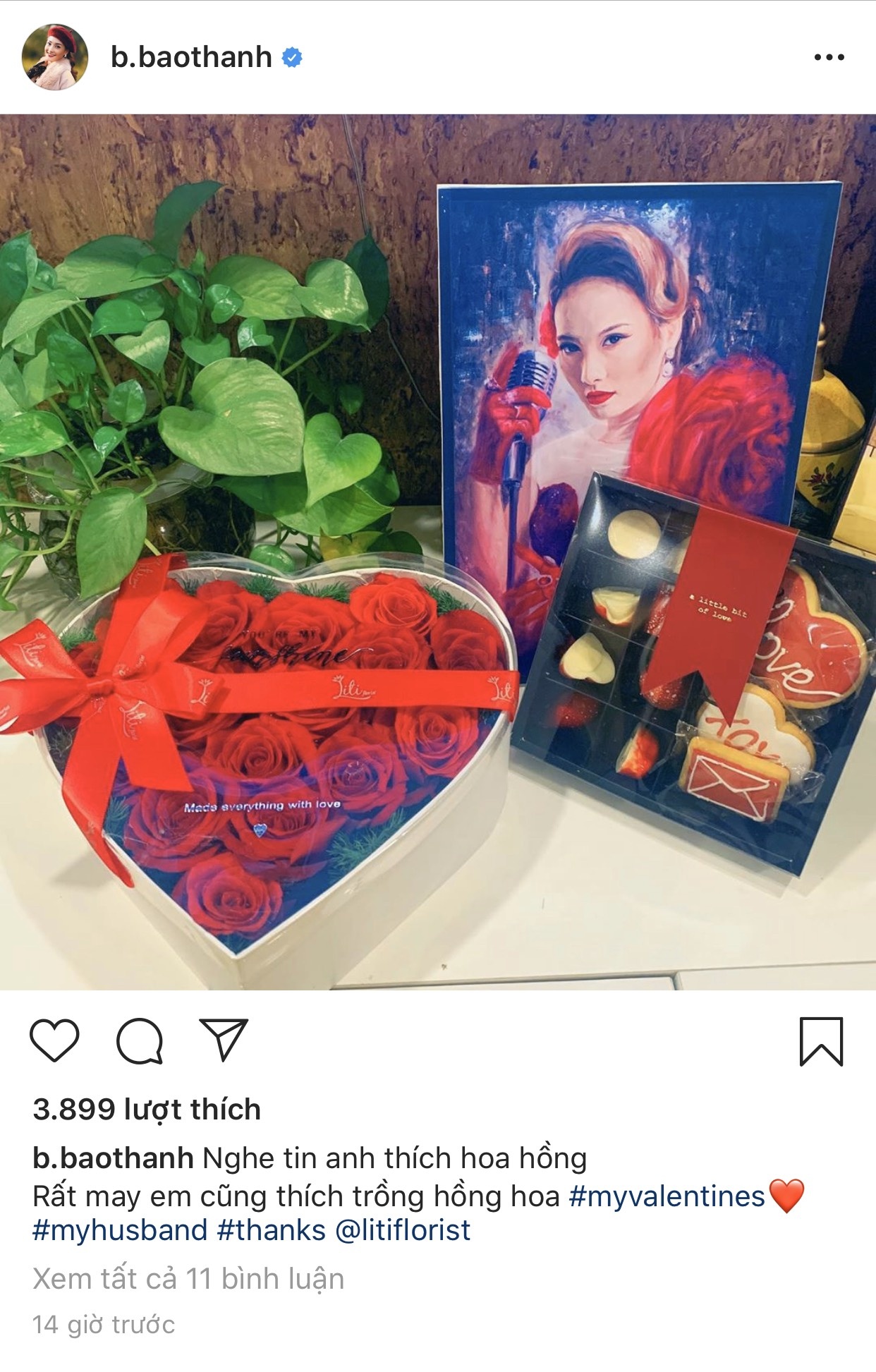 sao Việt khoe quà Valentine ảnh 4 sao Viet khoe qua Valentine anh 4