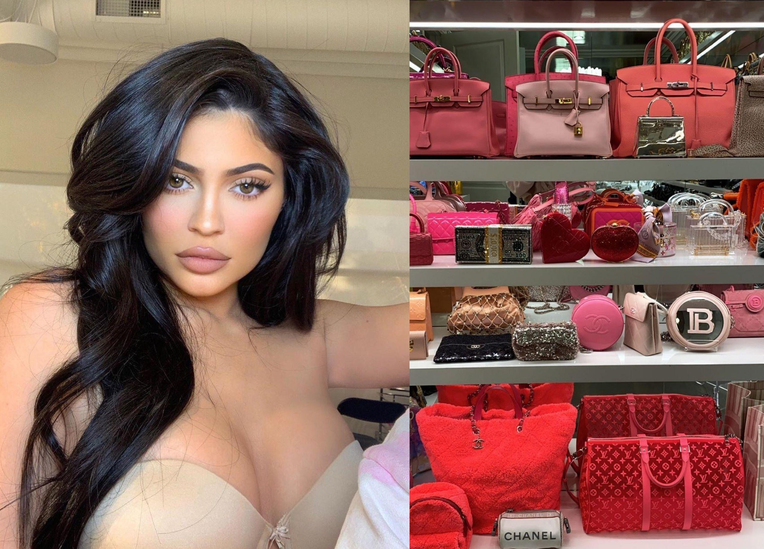 Kylie Jenner khoe 400 chiec tui xach hang hieu hinh anh
