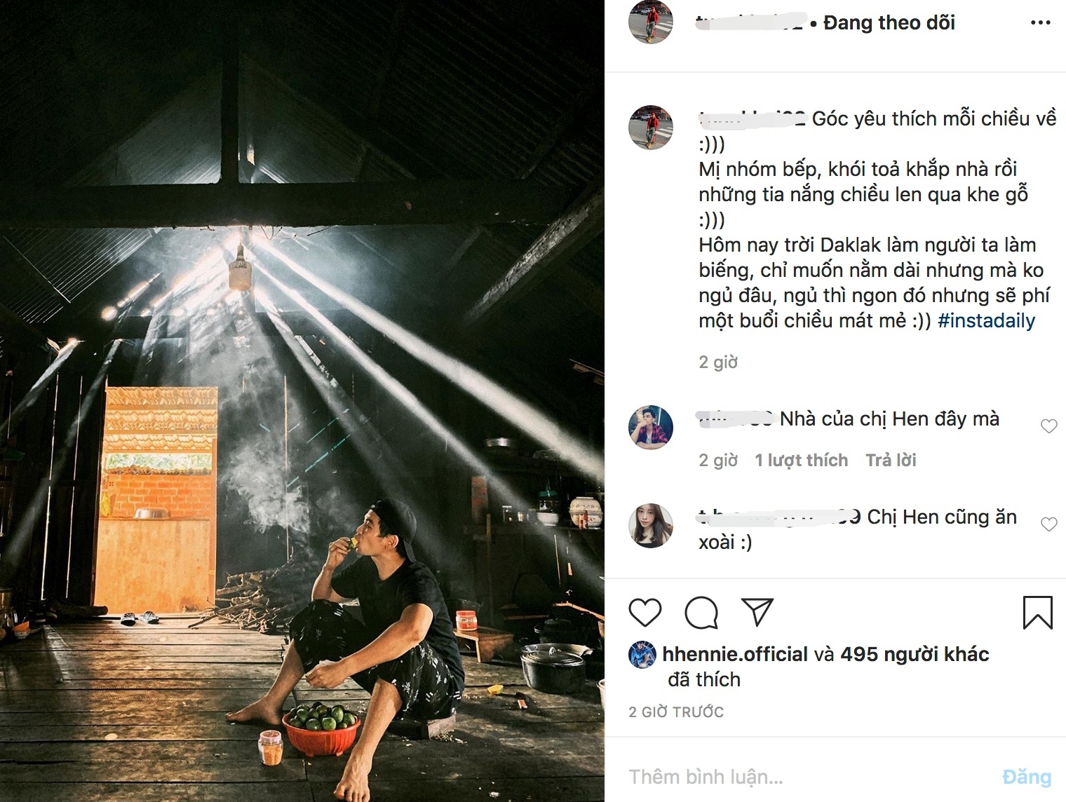 ban trai o nha H'Hen Nie anh 1