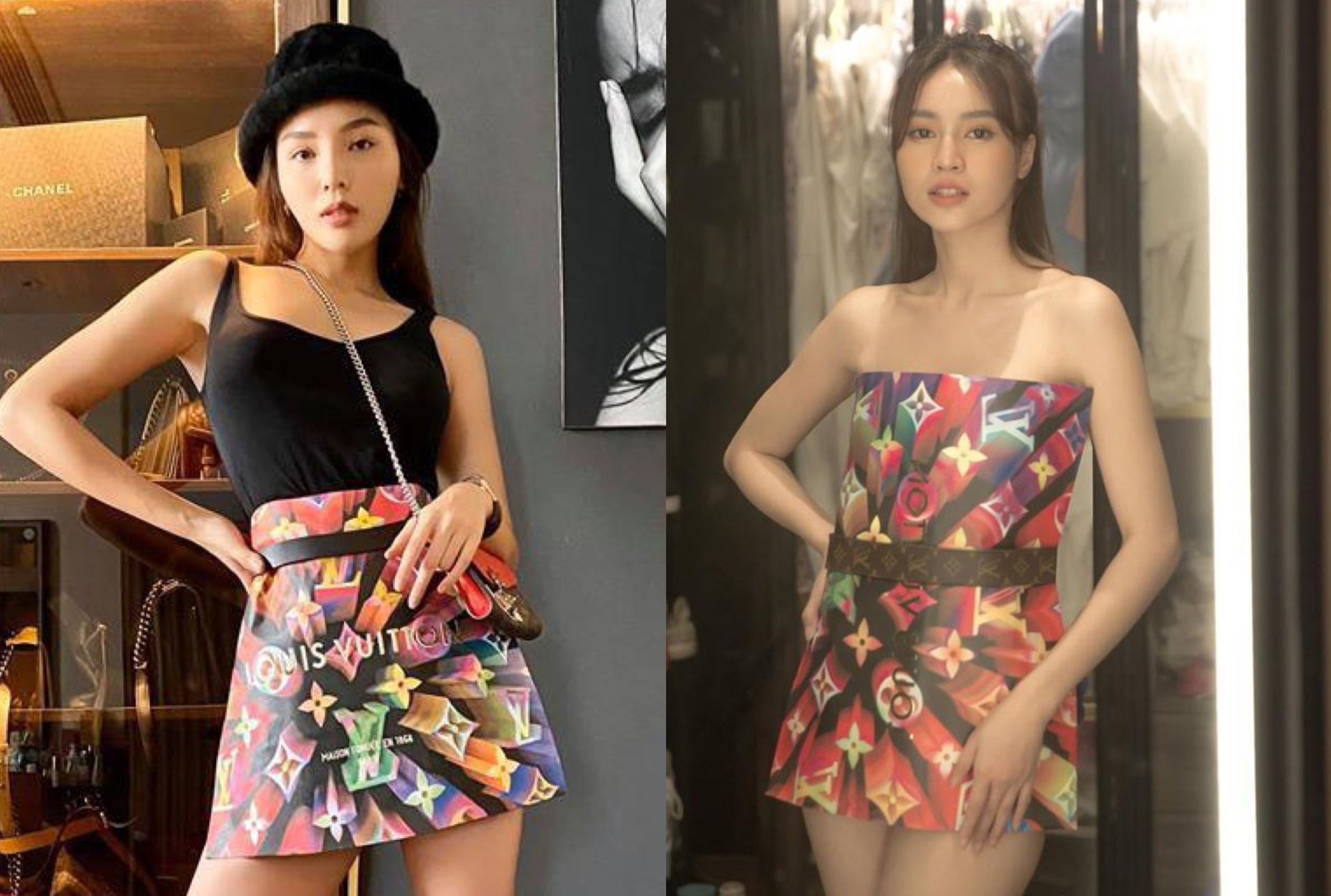 Ky Duyen, Lan Ngoc dung tui giay lam trang phuc hinh anh