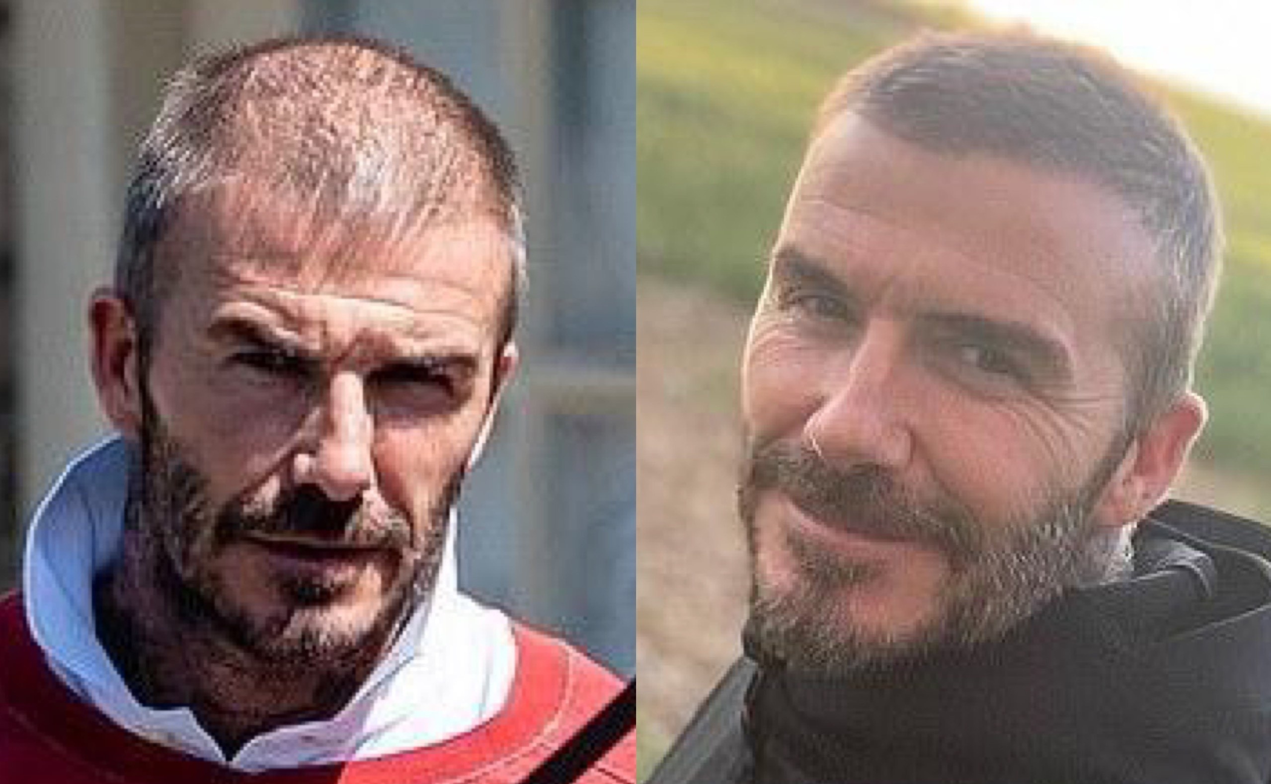 Ve ngoai khac la cua David Beckham sau khi lo toc thua hinh anh