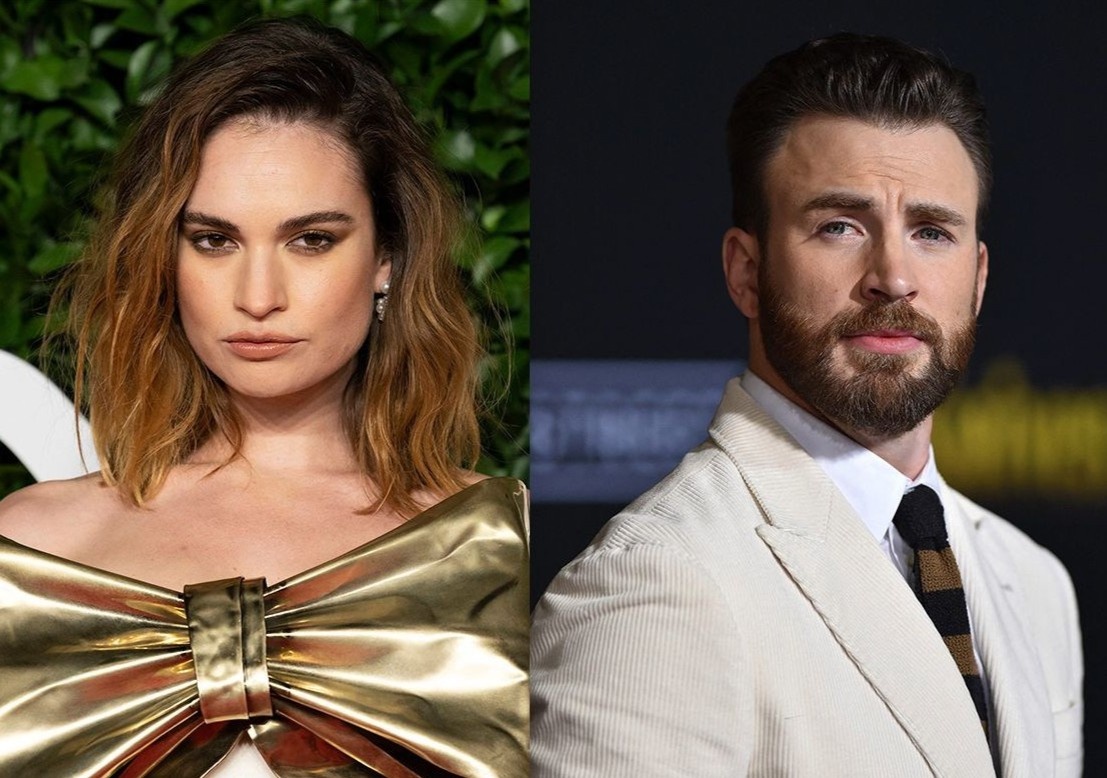 Chris Evans va Lily James di choi rieng, nghi hen ho hinh anh