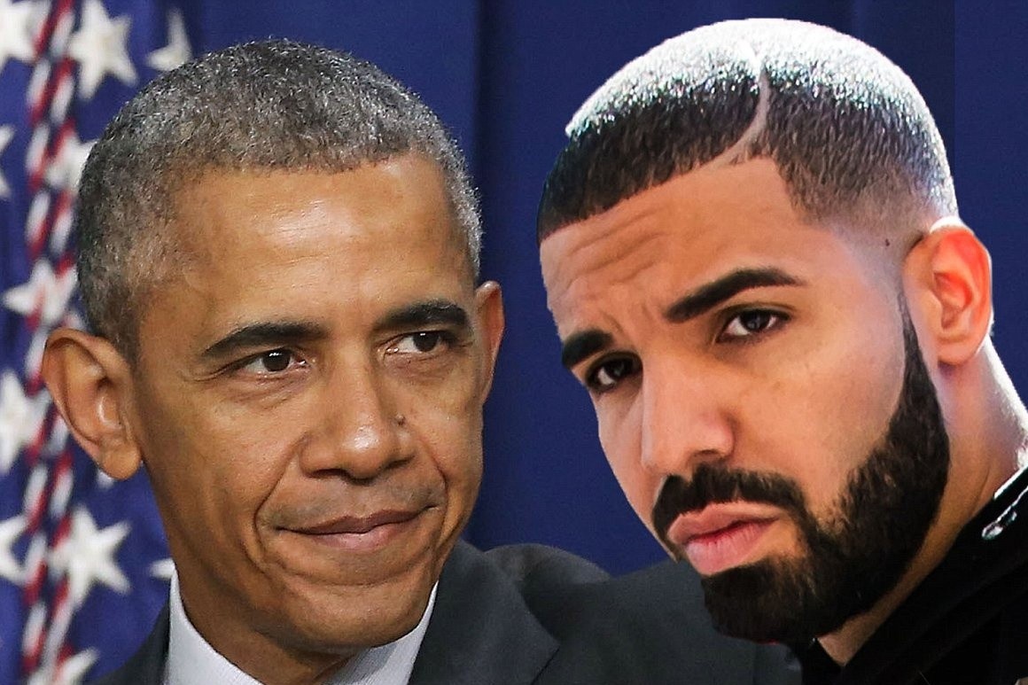 Ong Barack Obama ung ho Drake tai hien minh tren man anh hinh anh