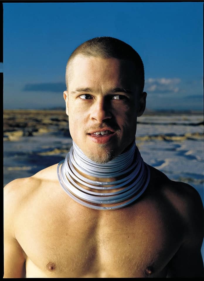 Brad Pitt mặc váy ảnh 9 Brad Pitt mac vay anh 9