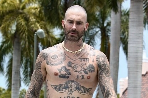 So thich xam kin nguoi cua Adam Levine hinh anh