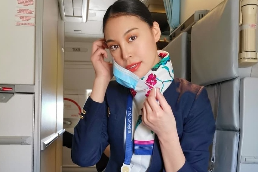 Tiep vien hang khong dang quang hoa hau o Philippines hinh anh