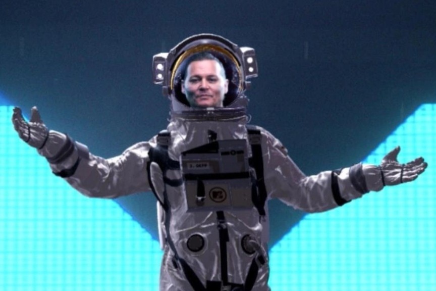 Johnny Depp xuat hien ky la o MTV VMAs 2022 hinh anh