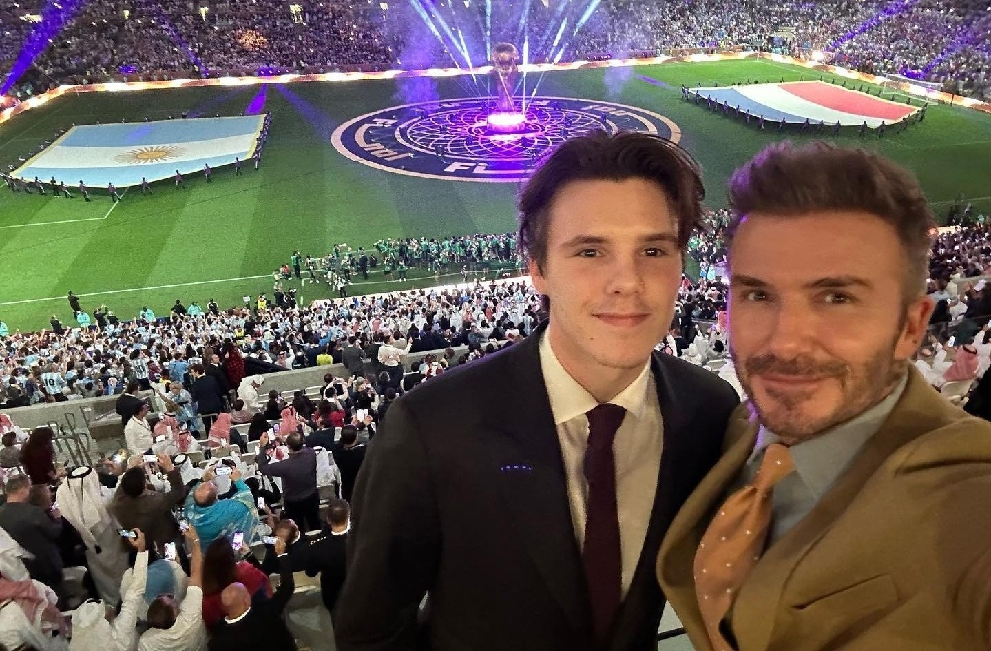 David Beckham va dan sao quoc te mung chien thang cua Argentina hinh anh