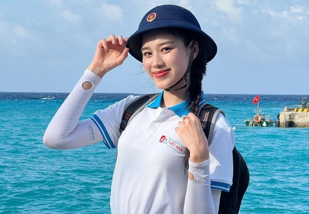 7 ngay y nghia cua Hoa hau Do Thi Ha, Thien An o quan dao Truong Sa hinh anh