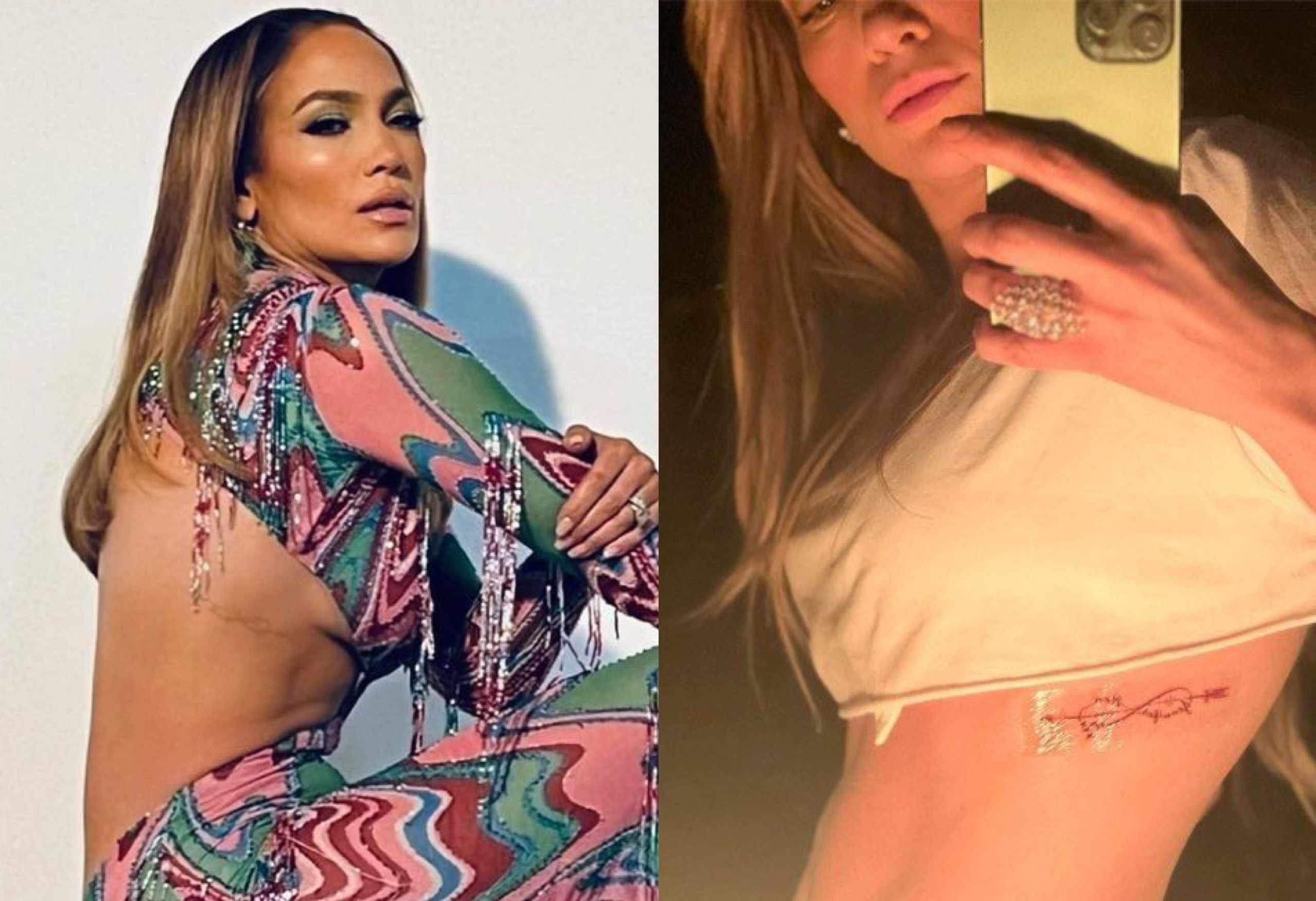 Jennifer Lopez mac goi cam khoe hinh xam ten Ben Affleck hinh anh