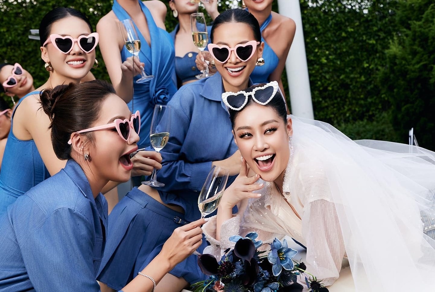 Hoang Thuy, Ngoc Chau lam phu dau trong le cuoi Khanh Van hinh anh