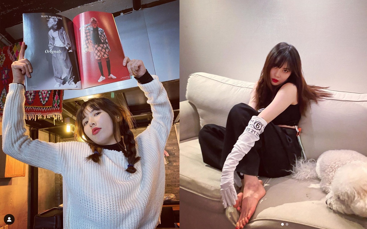 HyunA dang video tap luyen khoe nguoi dep,  dang xinh anh 6