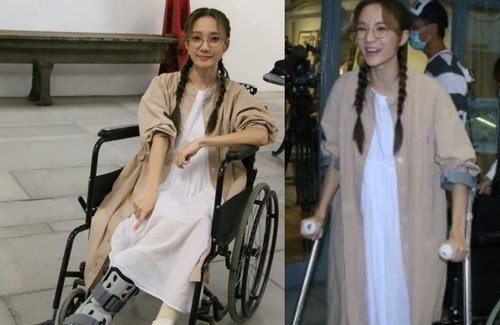 Sao nu TVB tro lai phim truong sau chan thuong hinh anh