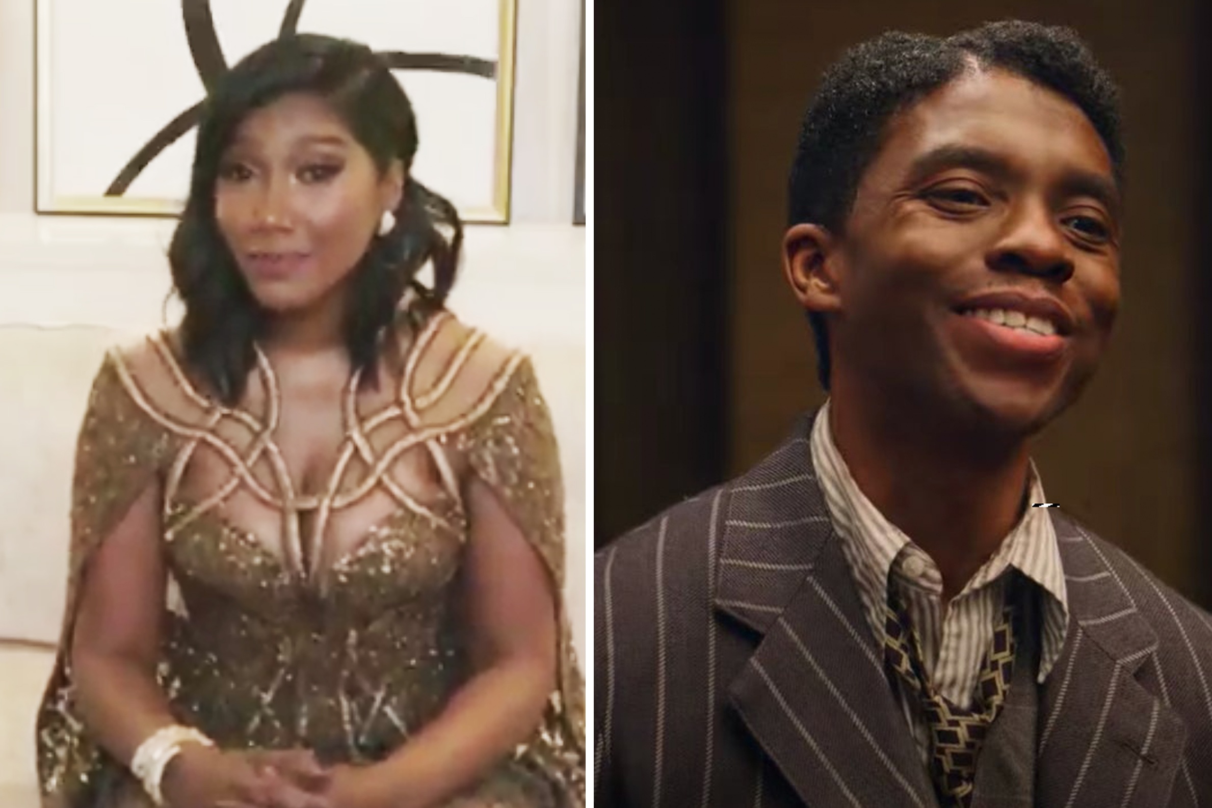 Vo Chadwick Boseman phat bieu thay chong hinh anh