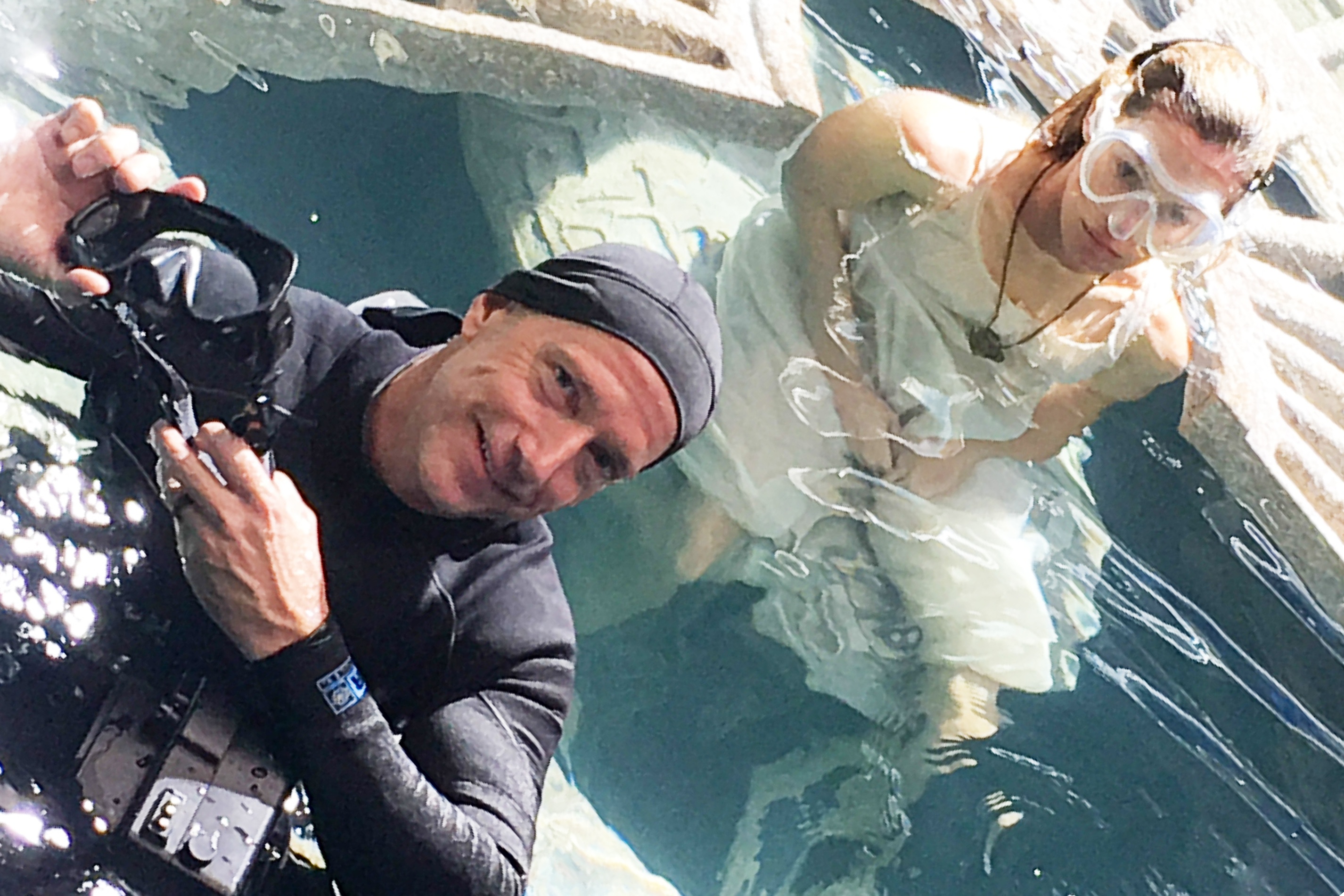 Canh The Rock va Emily Blunt duoi nuoc duoc quay the nao? hinh anh