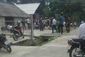 Ba treo co cung 2 con nho anh 1