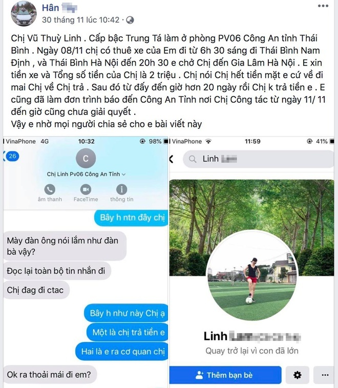 Nu trung ta cong an quyt tien taxi anh 1