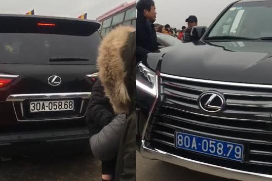 Xac minh xe sang Lexus mang 2 bien trang - xanh hinh anh