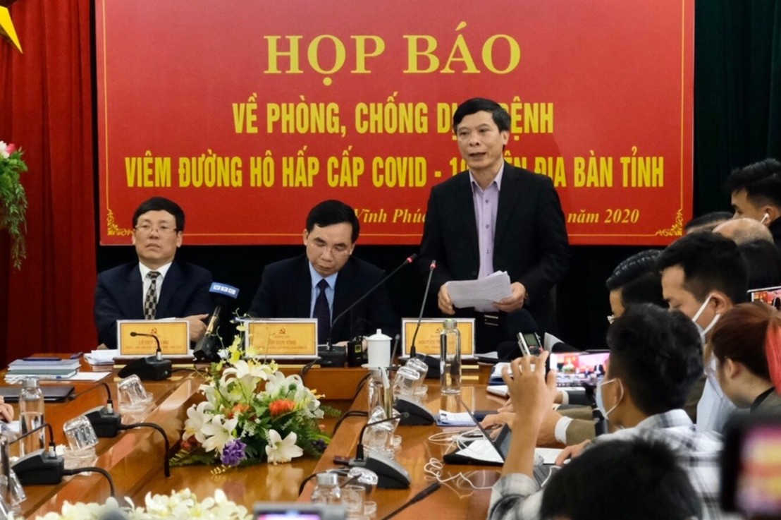 Vinh Phuc hop bao thong tin ve dich Covid-19 hinh anh