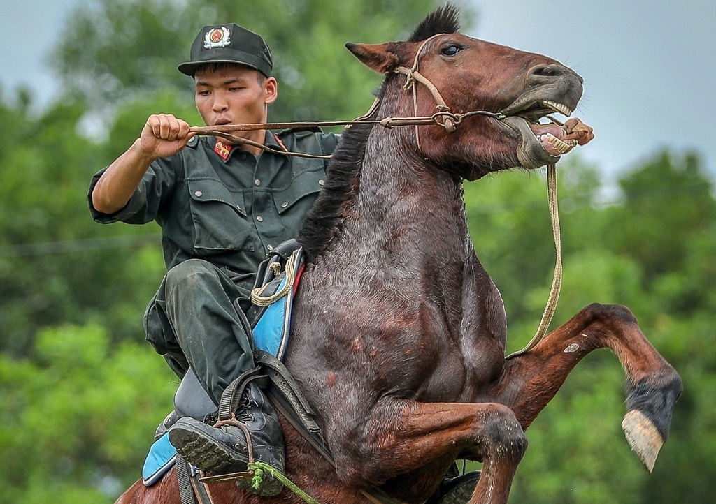 Canh sat co dong thuan hoa ngua chien ‘bat kham’ hinh anh