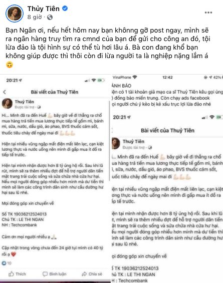 Giả mạo ca sĩ Thủy Tiên ảnh 1 Gia mao ca si Thuy Tien anh 1
