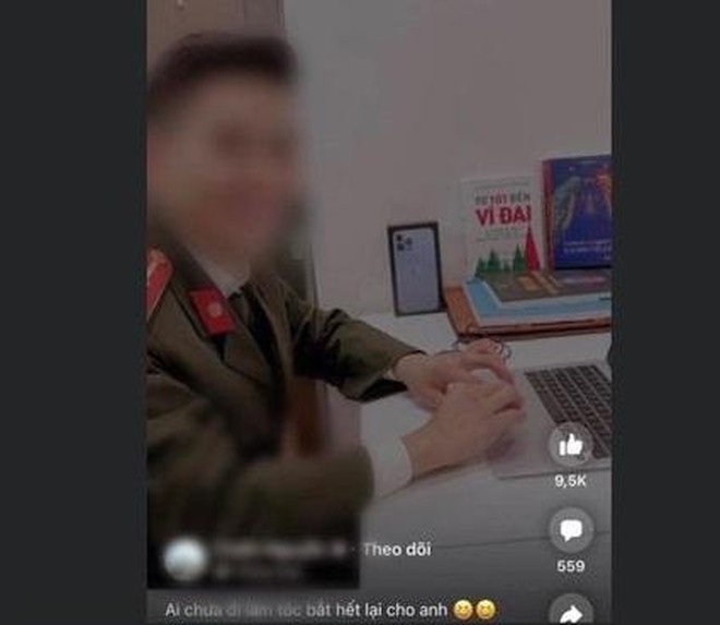 Chu tiem cat toc mac do cong an anh 1