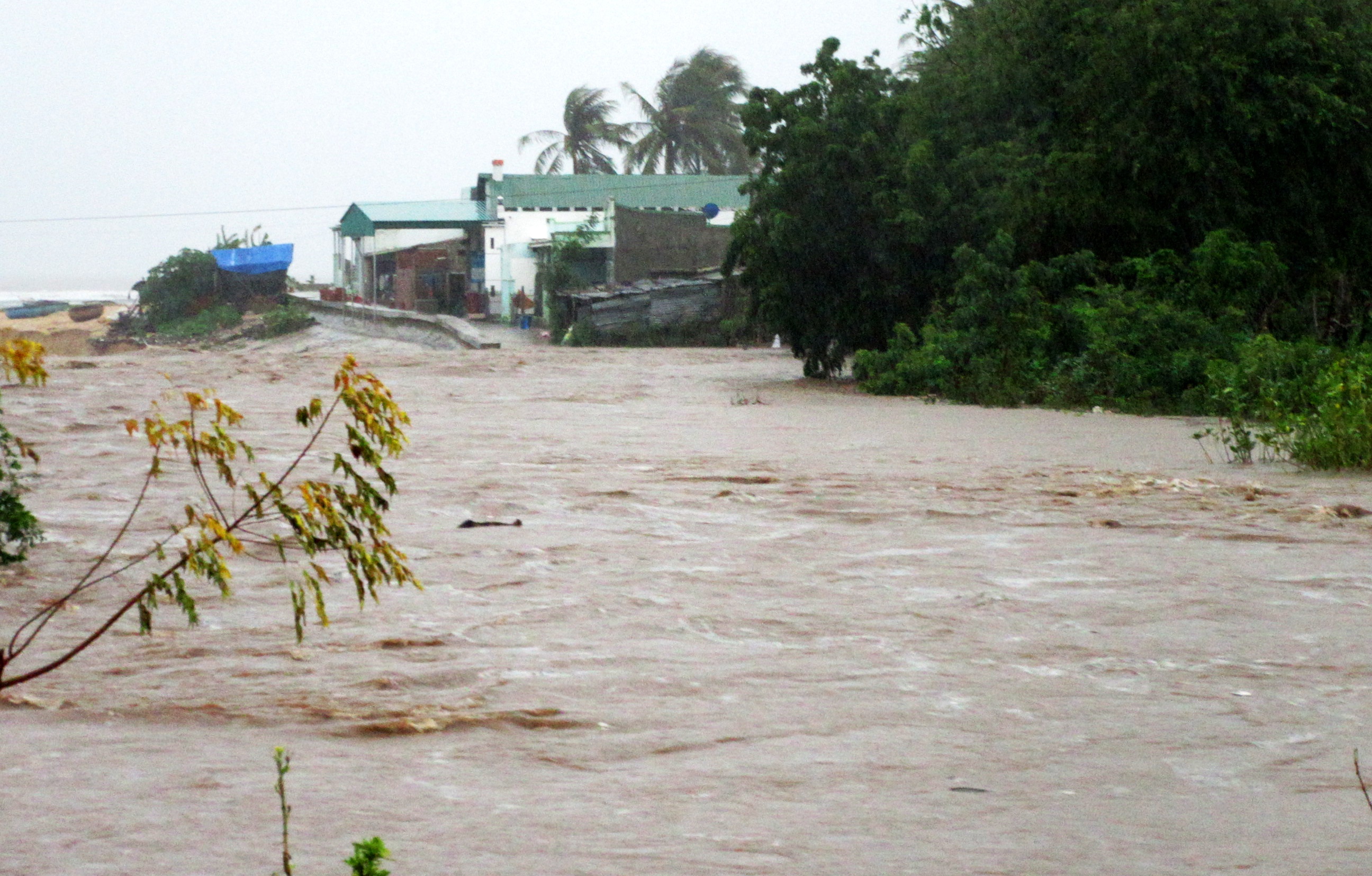 Ninh Thuan xa lu toan bo ho chua do mua lon suot ngay dem anh 1