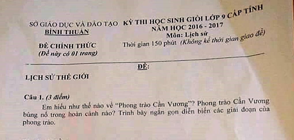 De thi hoc sinh gioi nham phong trao Can Vuong la lich su the gioi hinh anh
