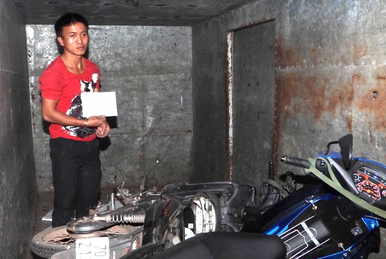 Bat bang nhom dung xe tai di trom lien tinh hinh anh