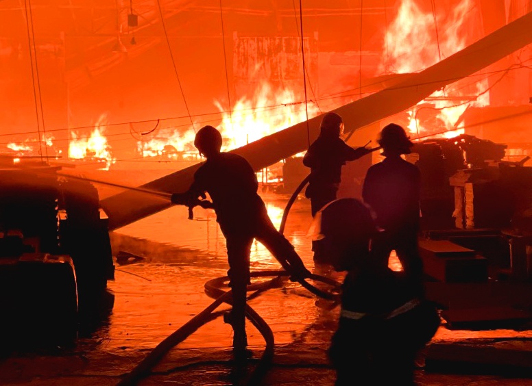 Cong ty go chay ngun ngut luc rang sang hinh anh