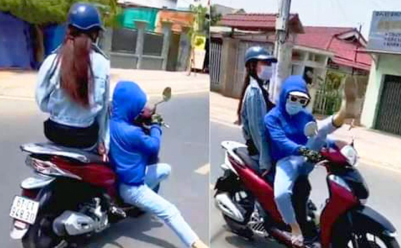 Trieu tap nguoi 'lam xiec' tren xe may o Binh Duong hinh anh